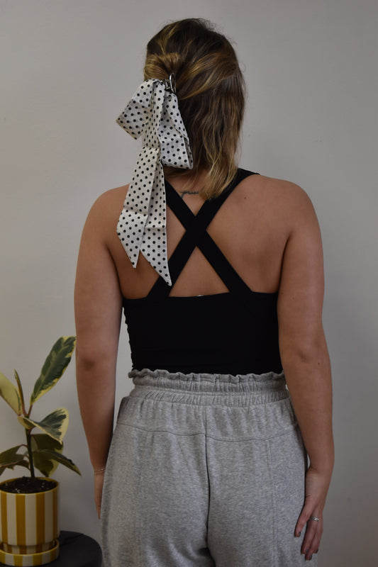 Black Crisscross Back Ity Tank