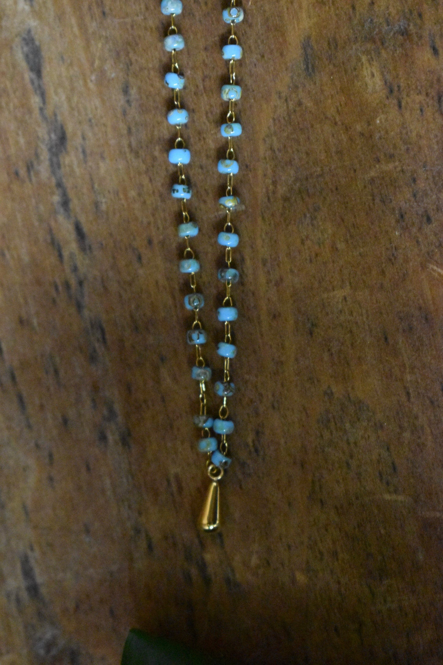Turquoise Beaded Drop Necklace