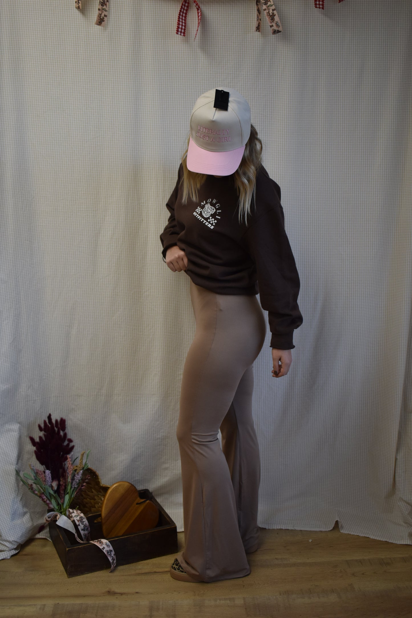 Polly’s Flare Leggings: Tan