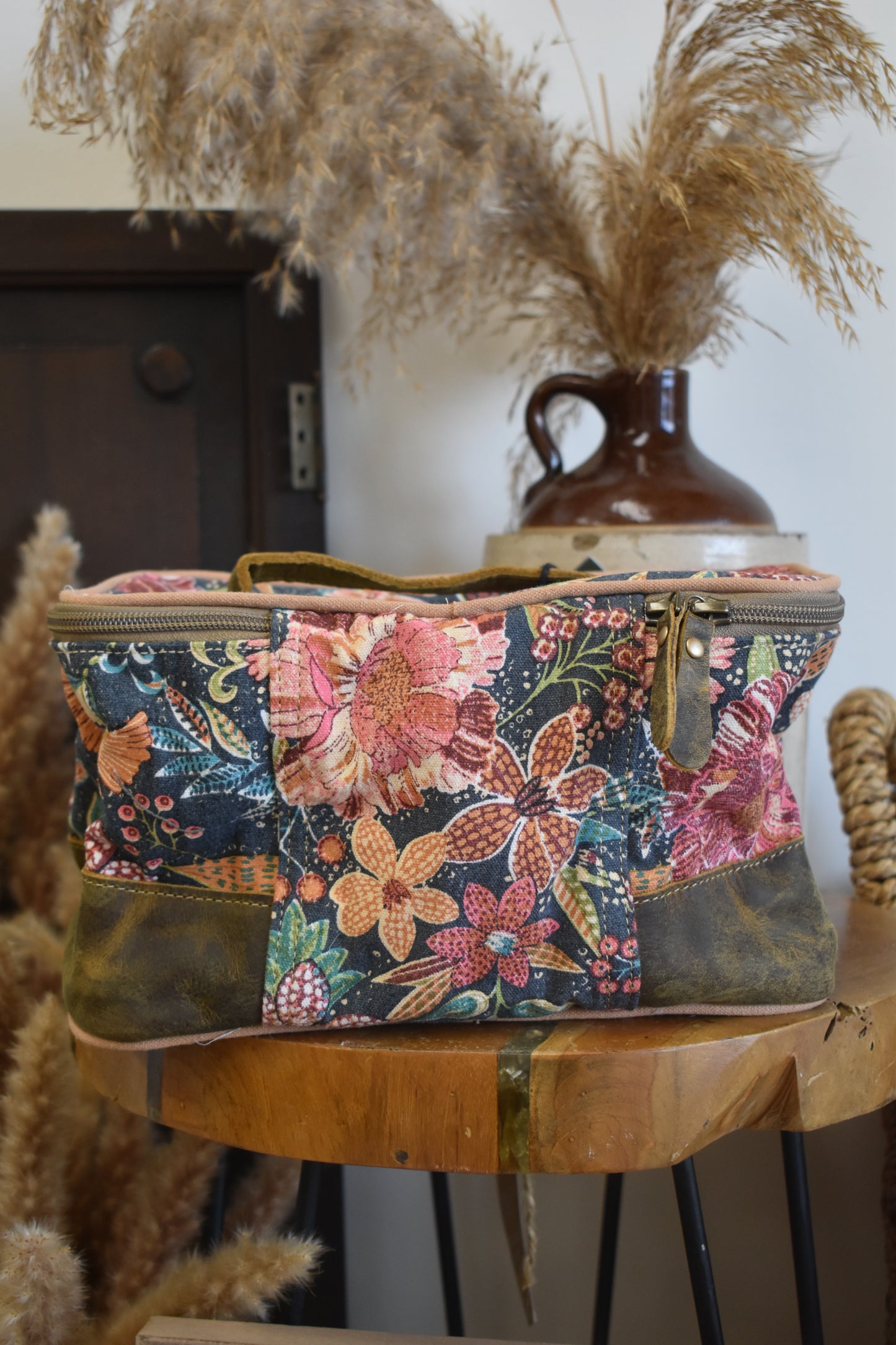 Midnight Floral Toiletry Bag