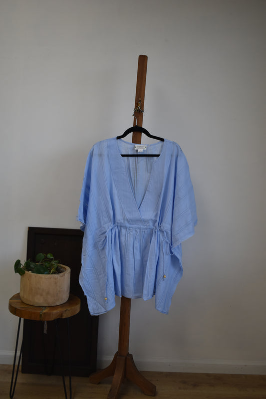 PLUS Sky Blue Short Sleeve Pullover