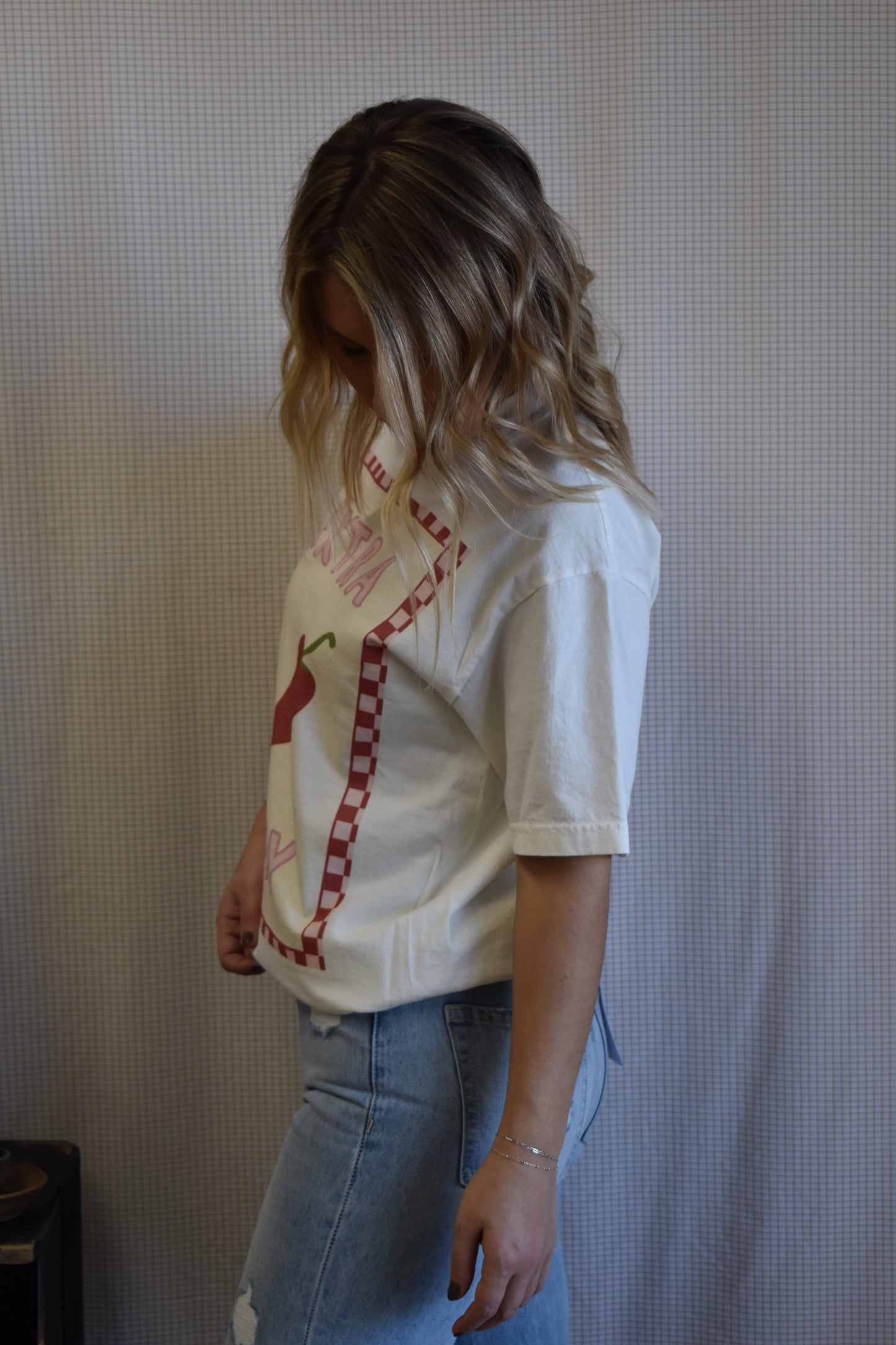 “Extra Spicy” Ivory Graphic Tee