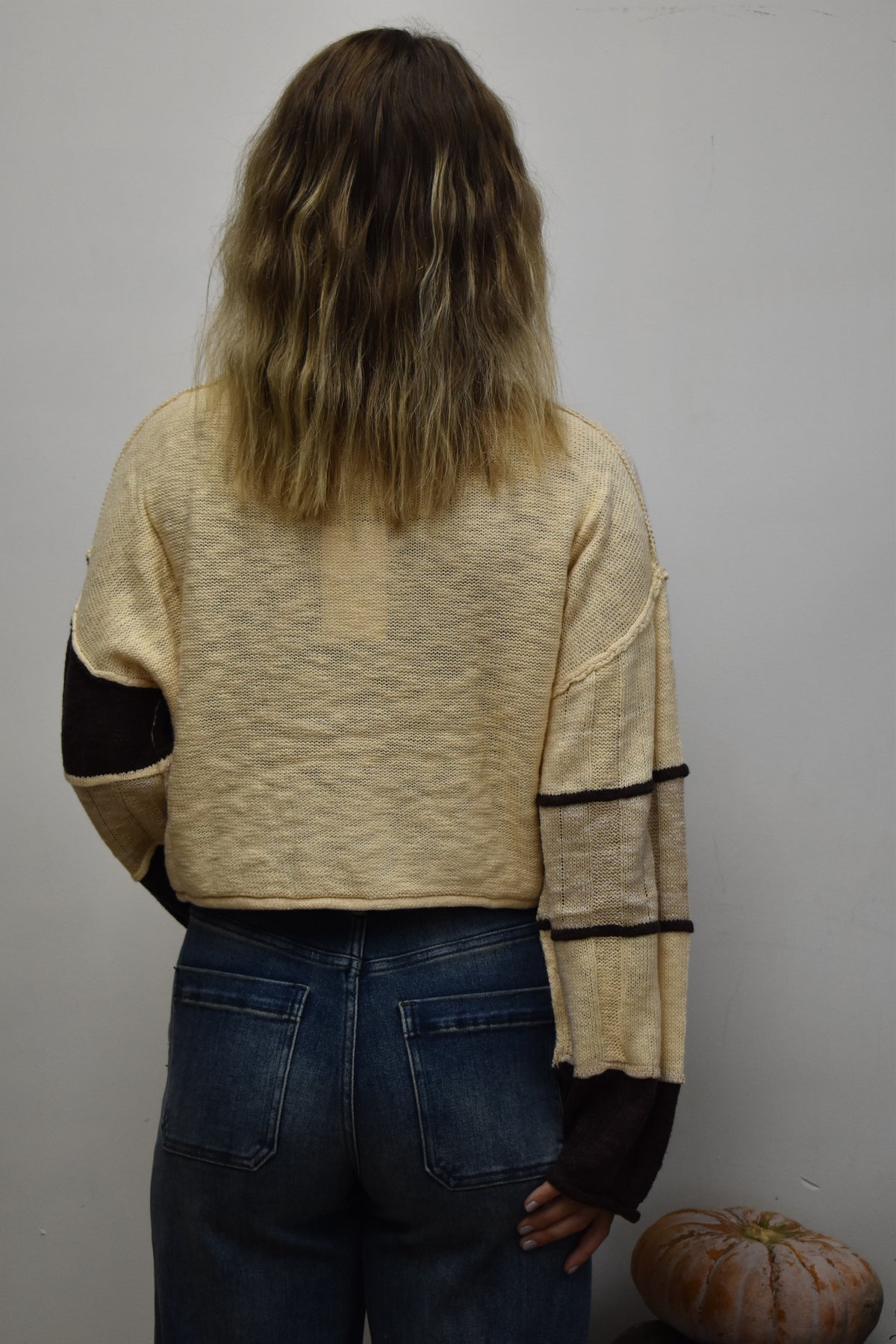 Mocha Color Block Sweater