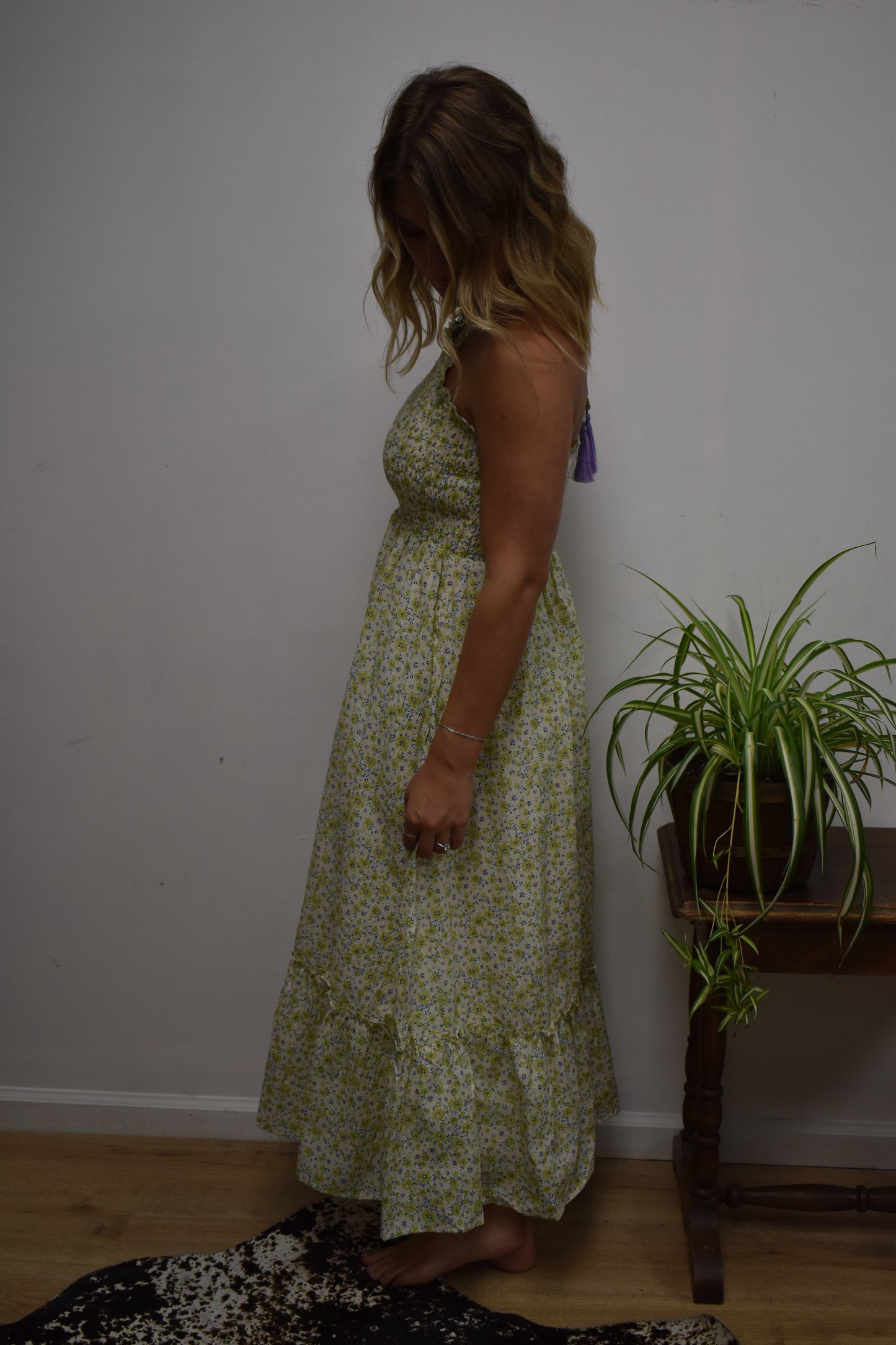 Floral Halter Neck Maxi Dress