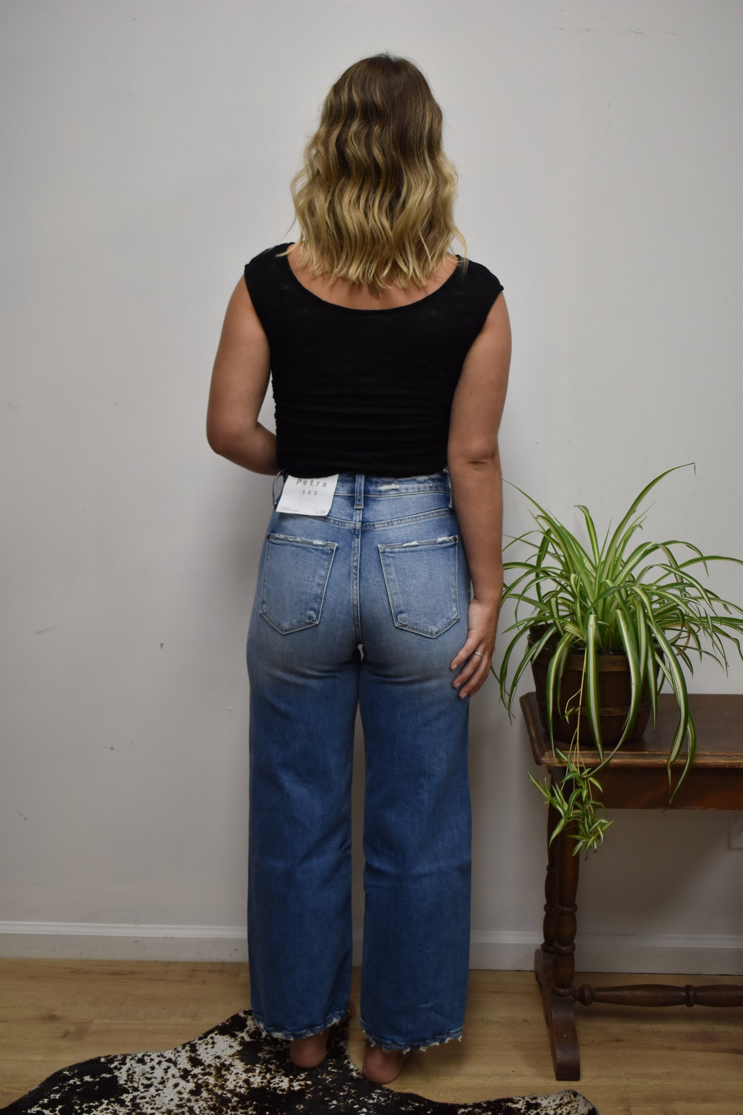 High Rise Wide Leg Denim Jeans