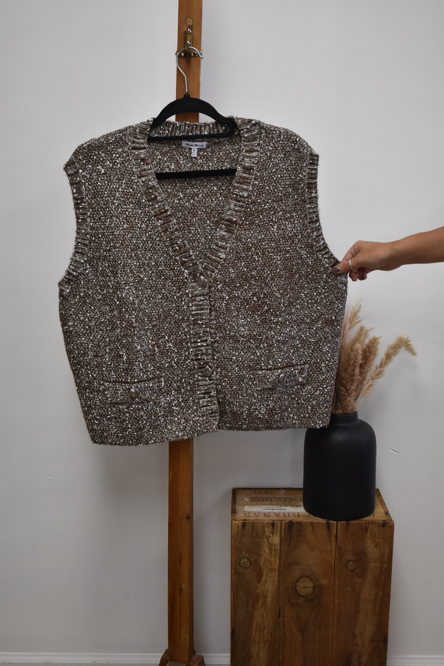 PLUS Mocha Knit Vest