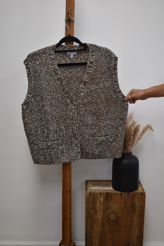 PLUS Mocha Knit Vest