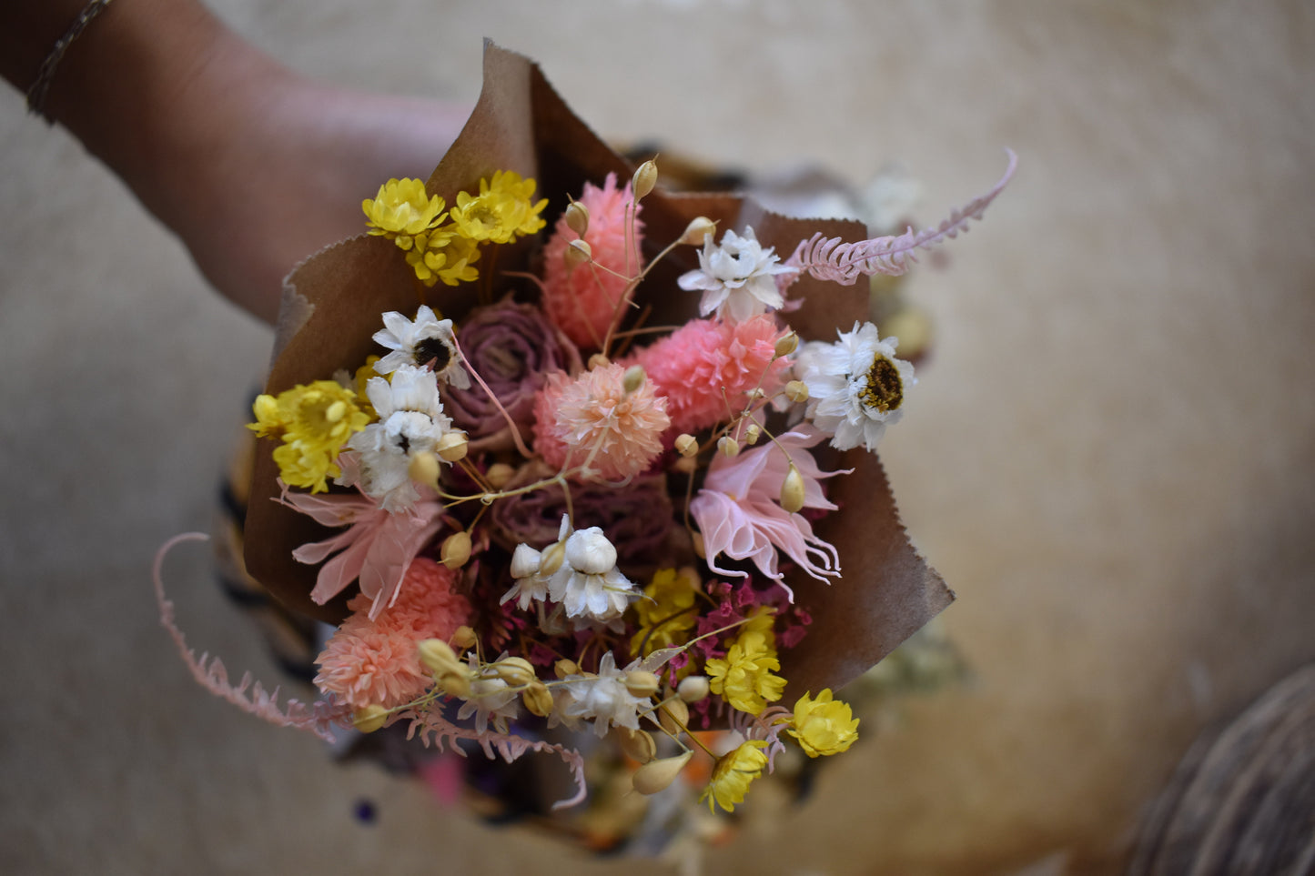 Mini Dried Flower Bouquet