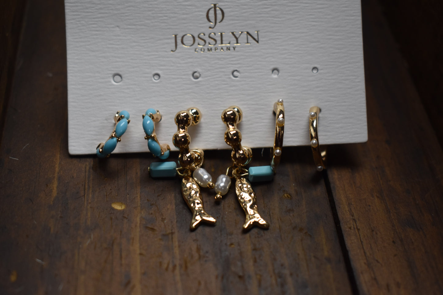 Trio Turquoise Huggie Hoops