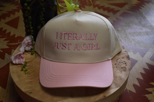 ’Literally Just A Girl’ Canvas Hat