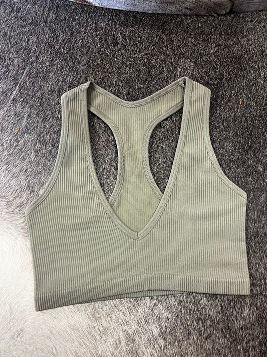 Sage Leto Ribbed Bralette