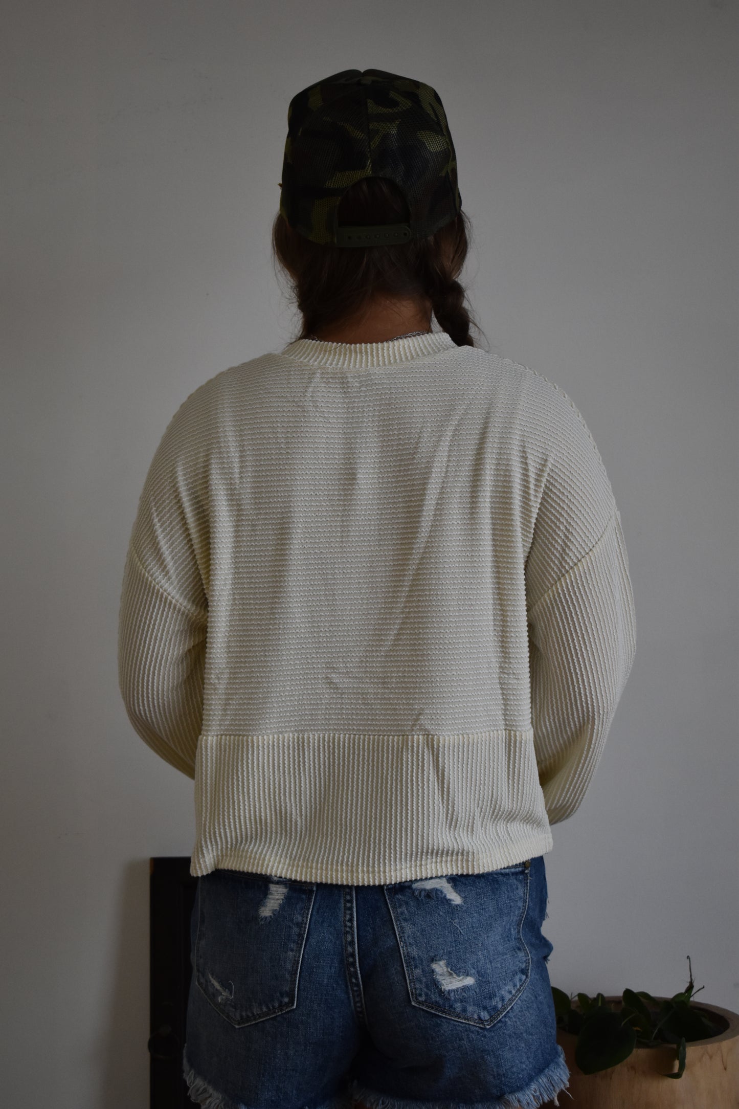 Ivory Ribbed Sweater