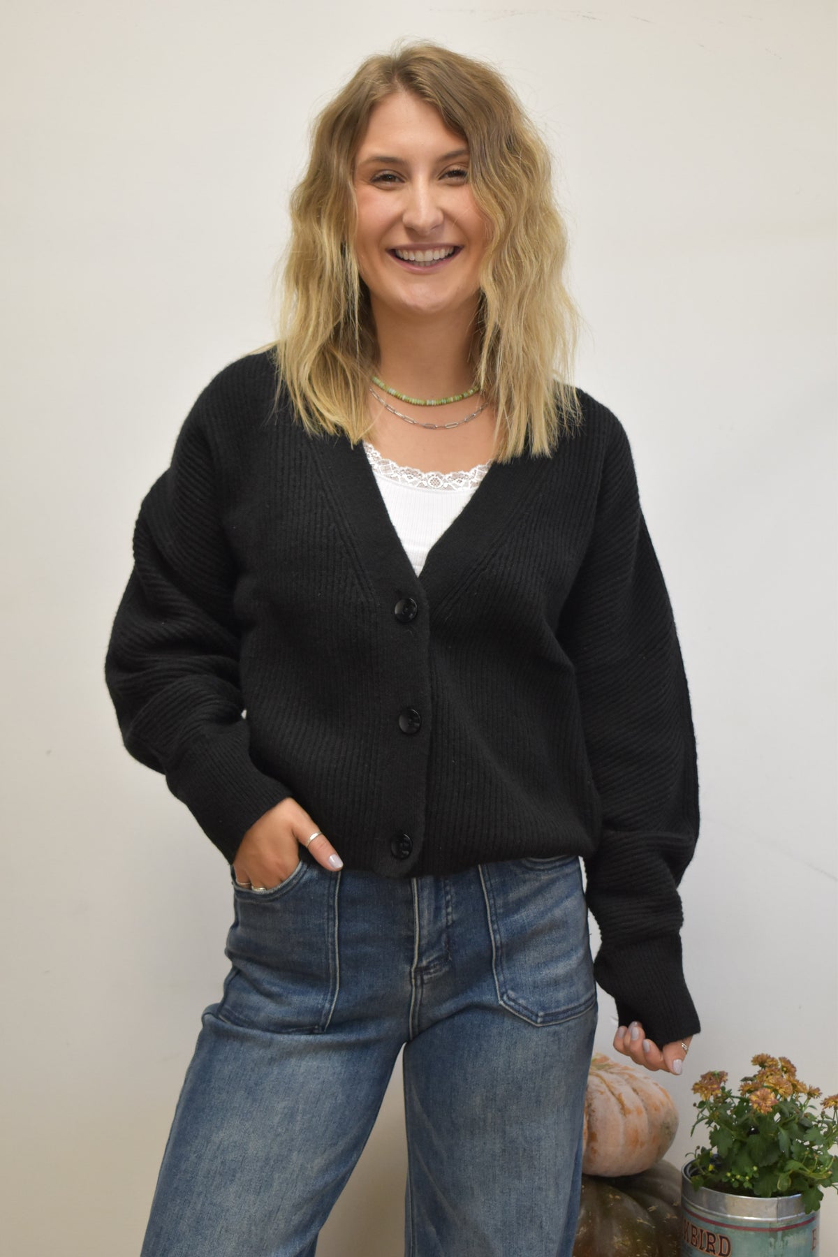 Ribbed Black Cozy Sweater