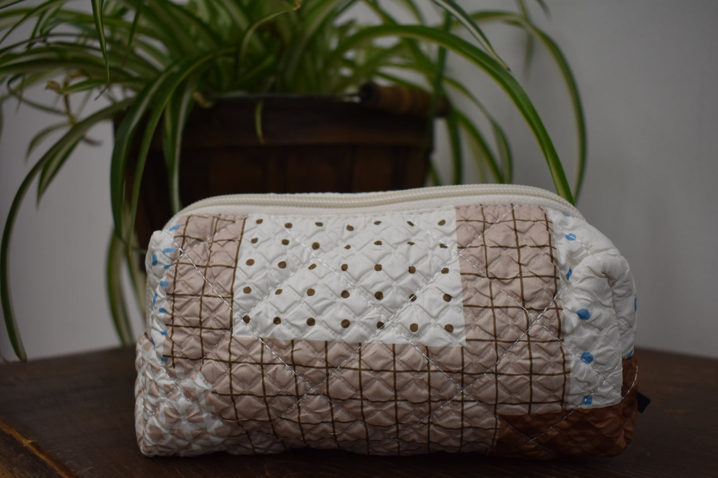 Mocha Patchwork Pouch