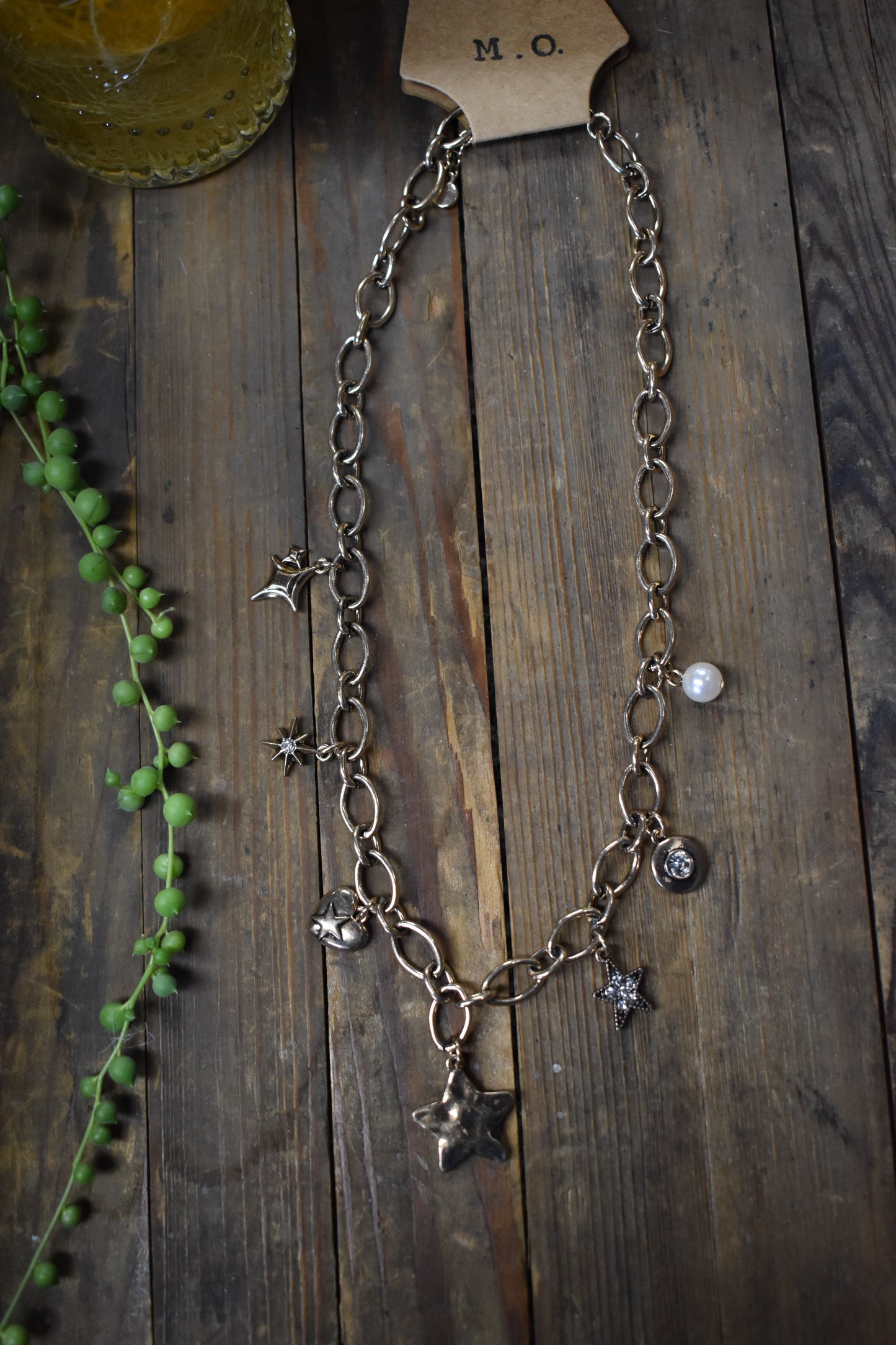 Vintage Gold Star Charm Necklace
