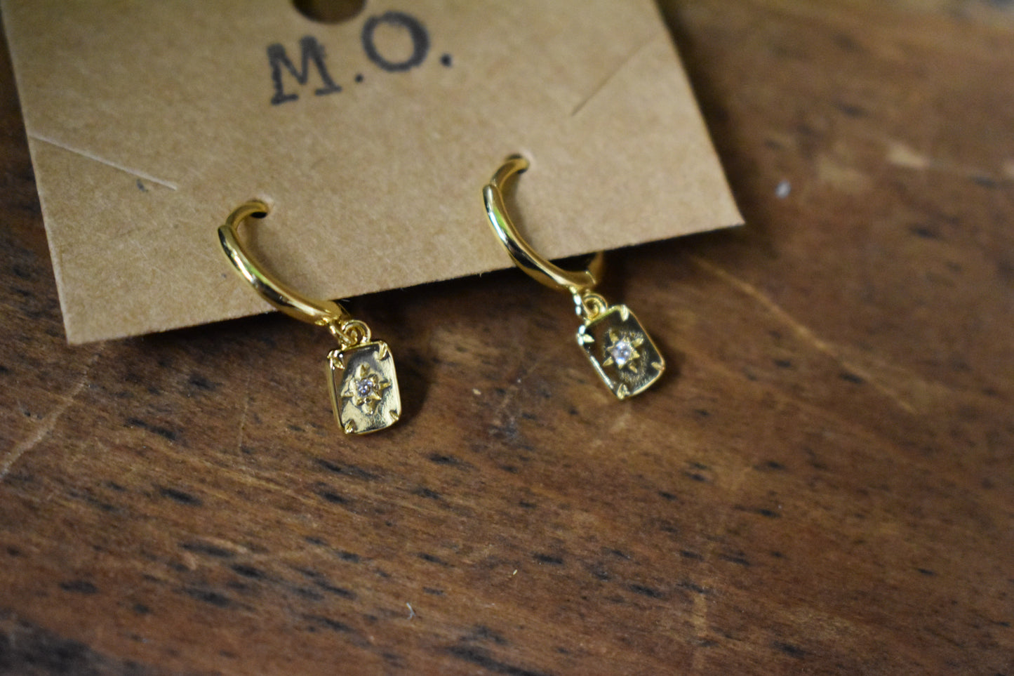 Dainty Gold Star Huggie Hoops