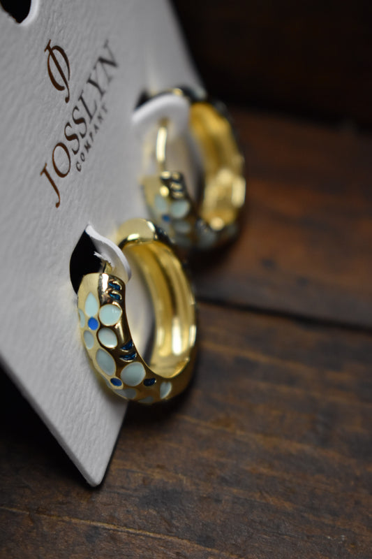 Flower Huggie Hoops