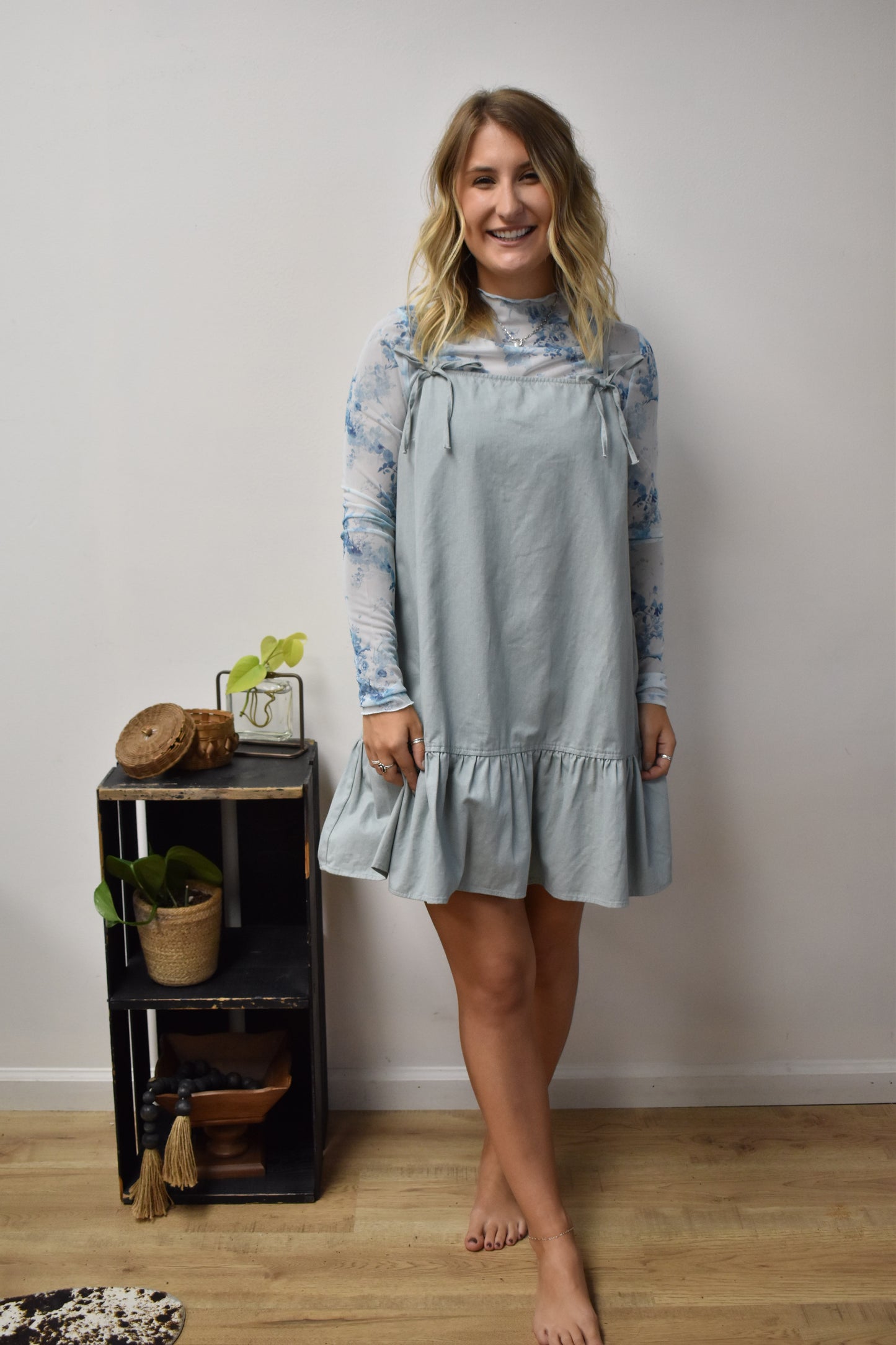 Canyon Blossom Sheer Mesh Long Sleeve