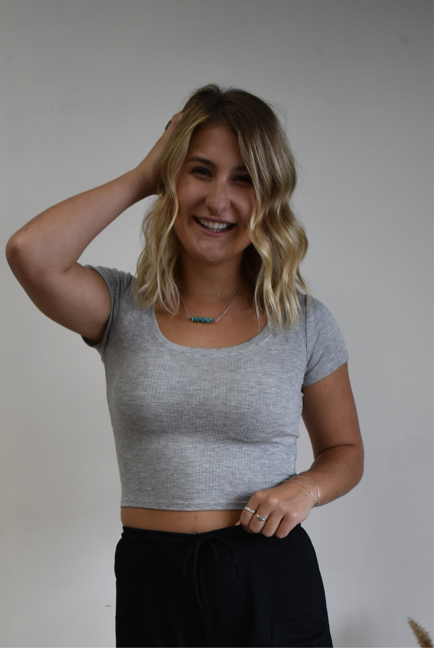 The Heather Grey Brooklyn Ribbed Top