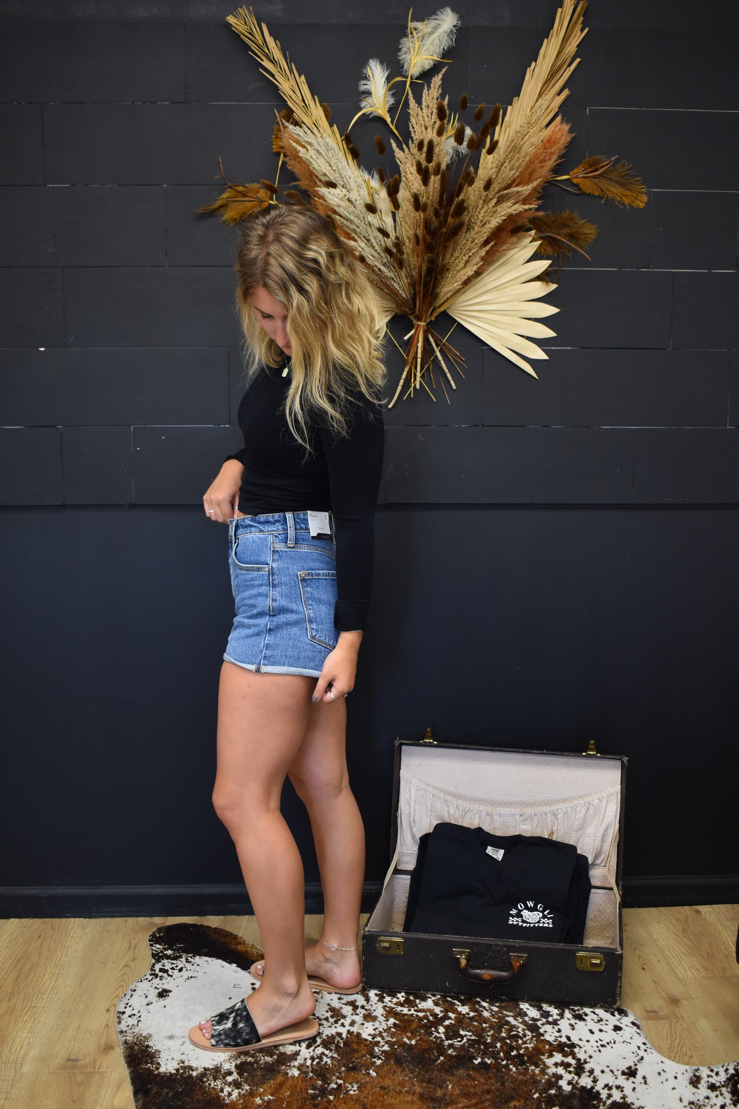 Dark Denim Shorts