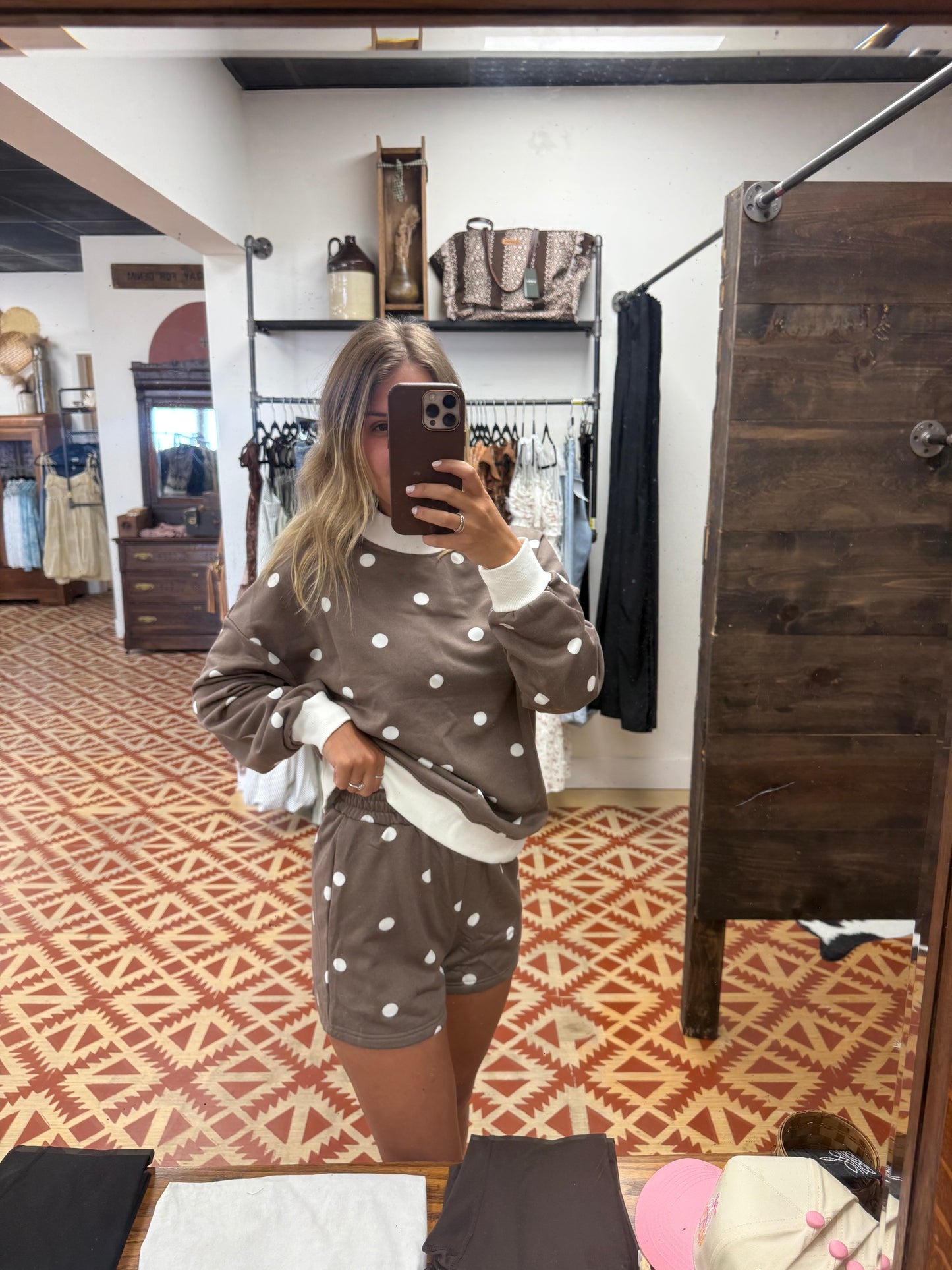 Canyon Cocoa Polka Dot Set