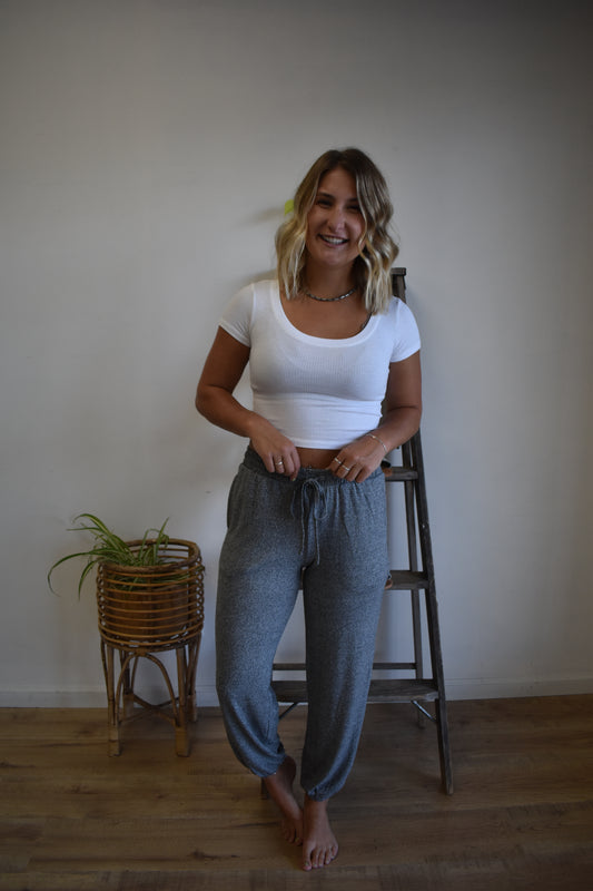 Black Knit Sweat Joggers