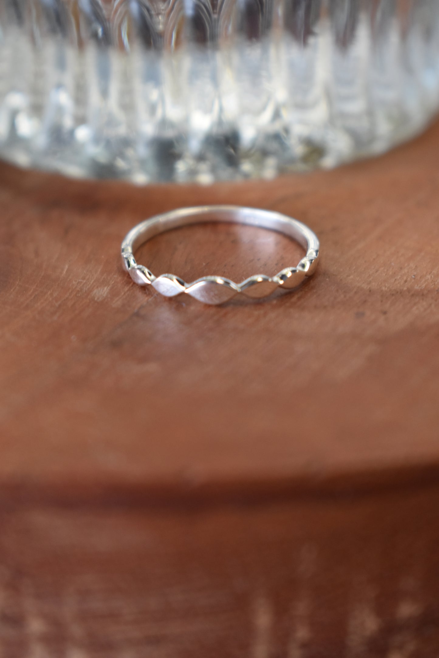 Sterling Silver Half Bubble Stackable Ring