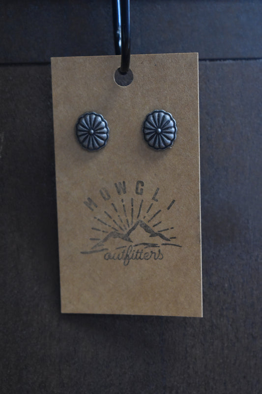 Dainty Concho Stud Earrings