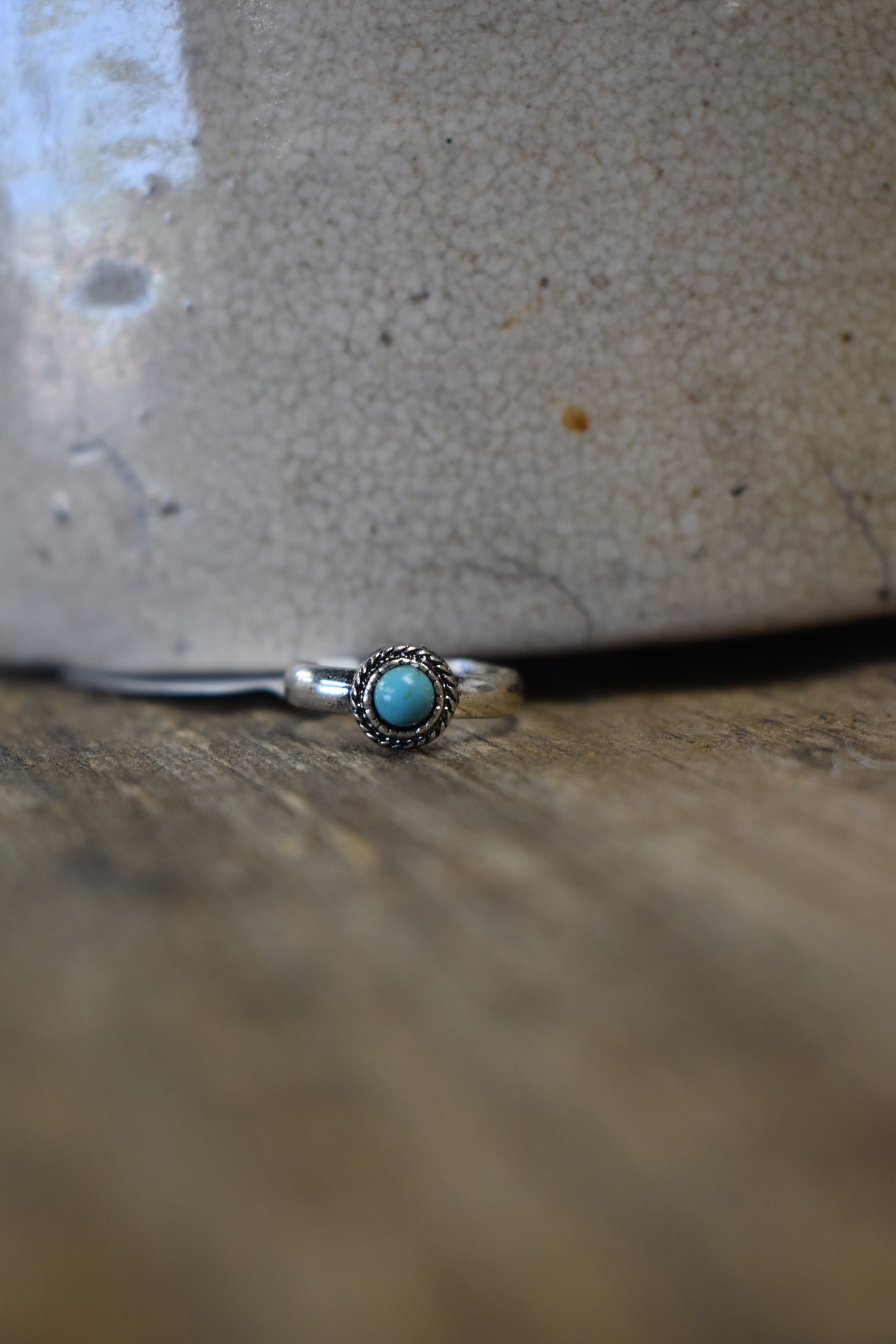 Dainty Turquoise Rope Ring