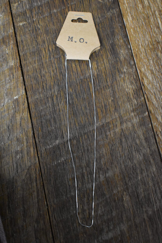 Box Chain Silver Necklace