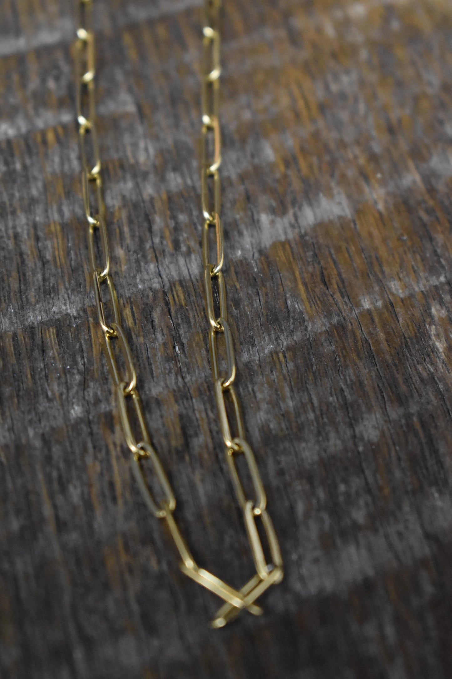 Gold Paperclip Link Necklace