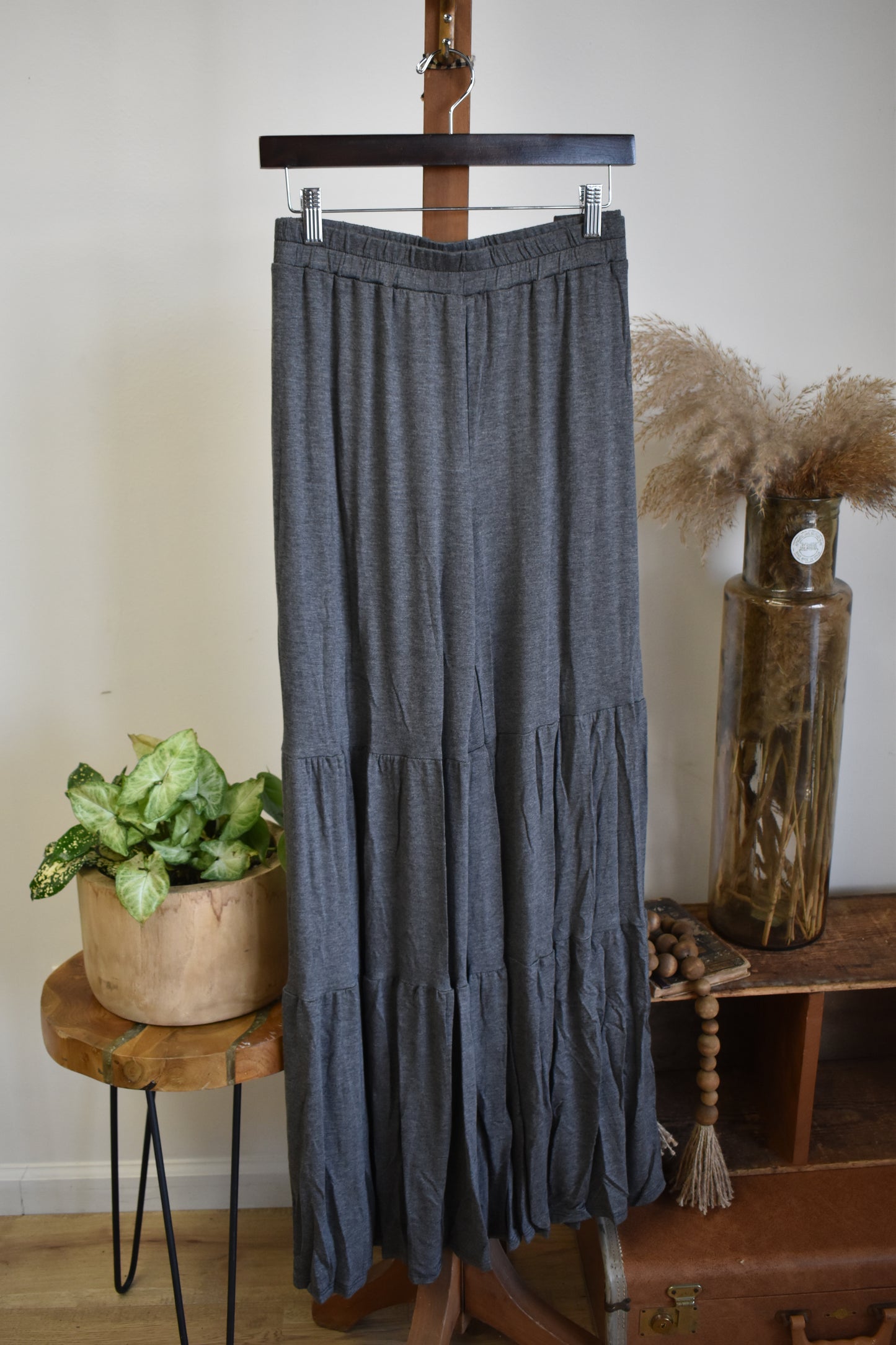 PLUS Charcoal Tiered Trousers