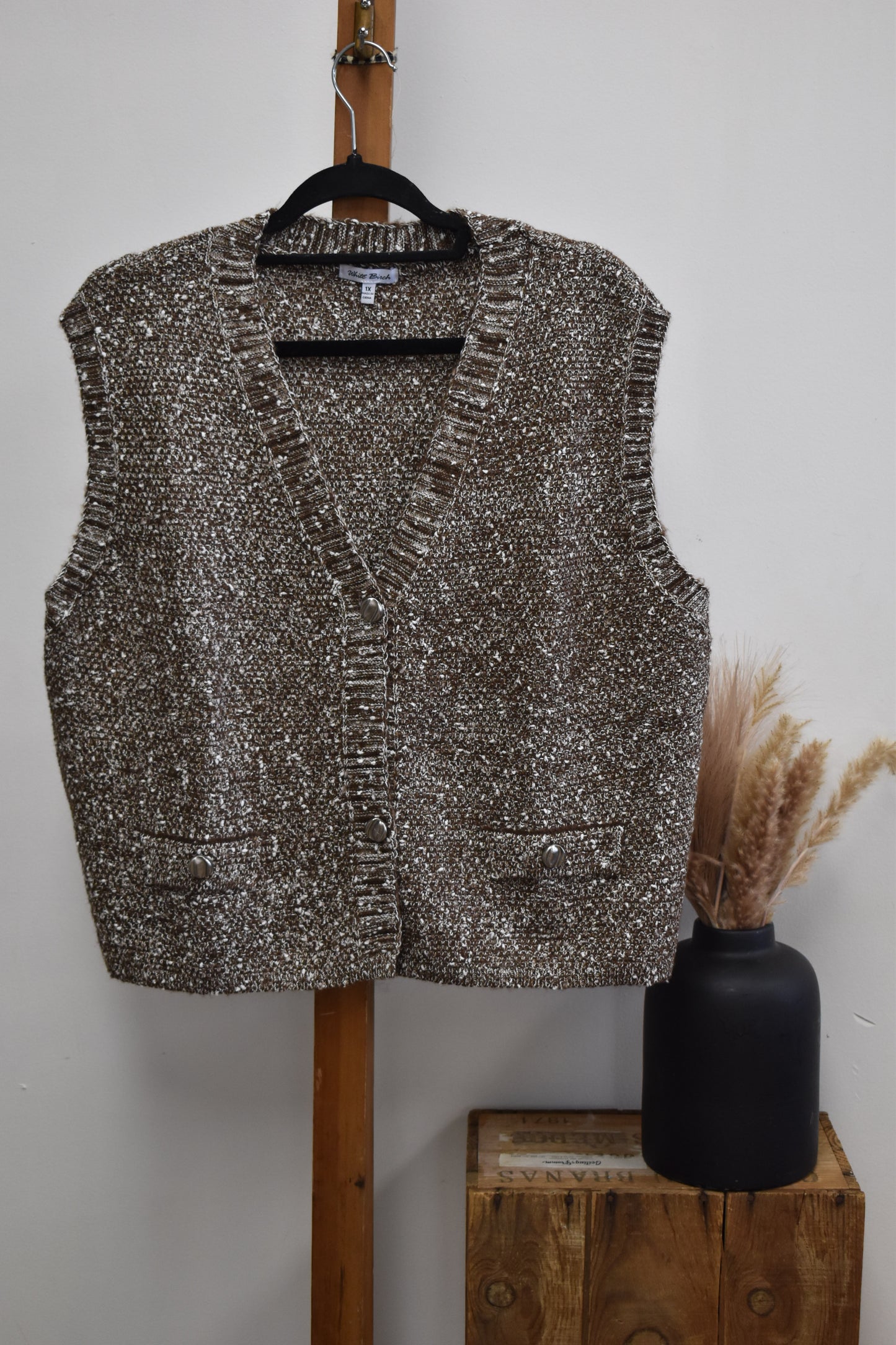 PLUS Mocha Knit Vest
