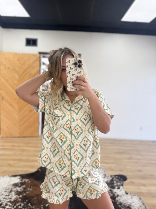 Spring Tulip Pajama Set