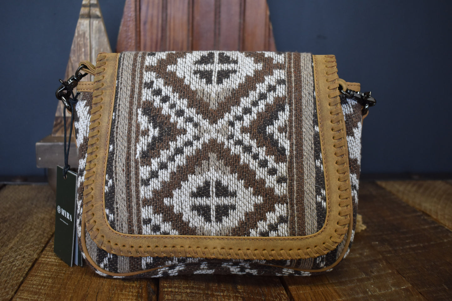 Aztec Brown Woven Purse