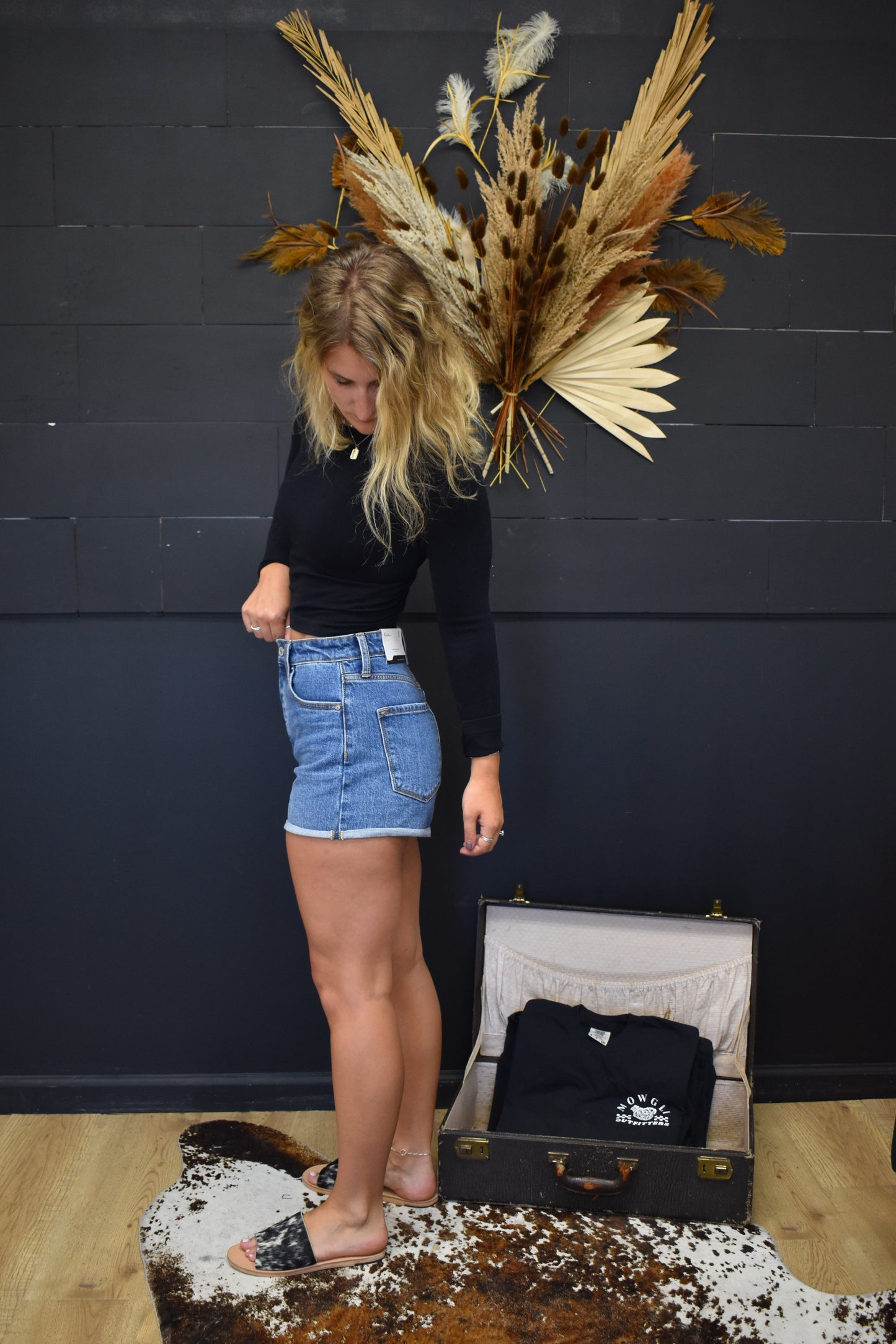 Dark Denim Shorts
