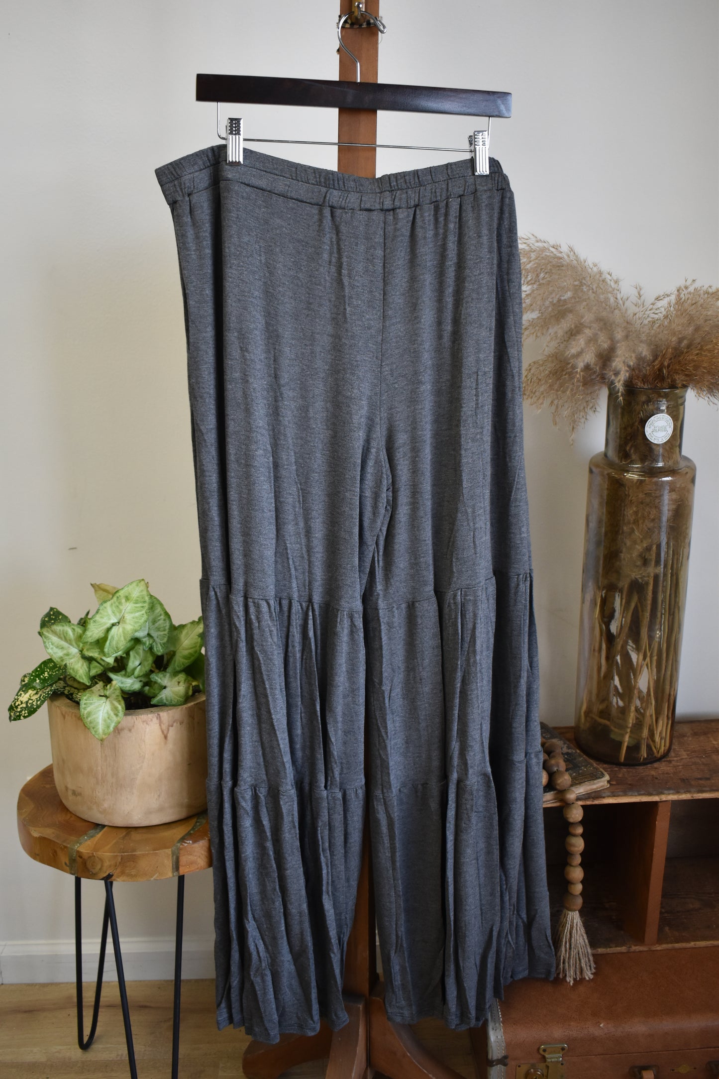 PLUS Charcoal Tiered Trousers