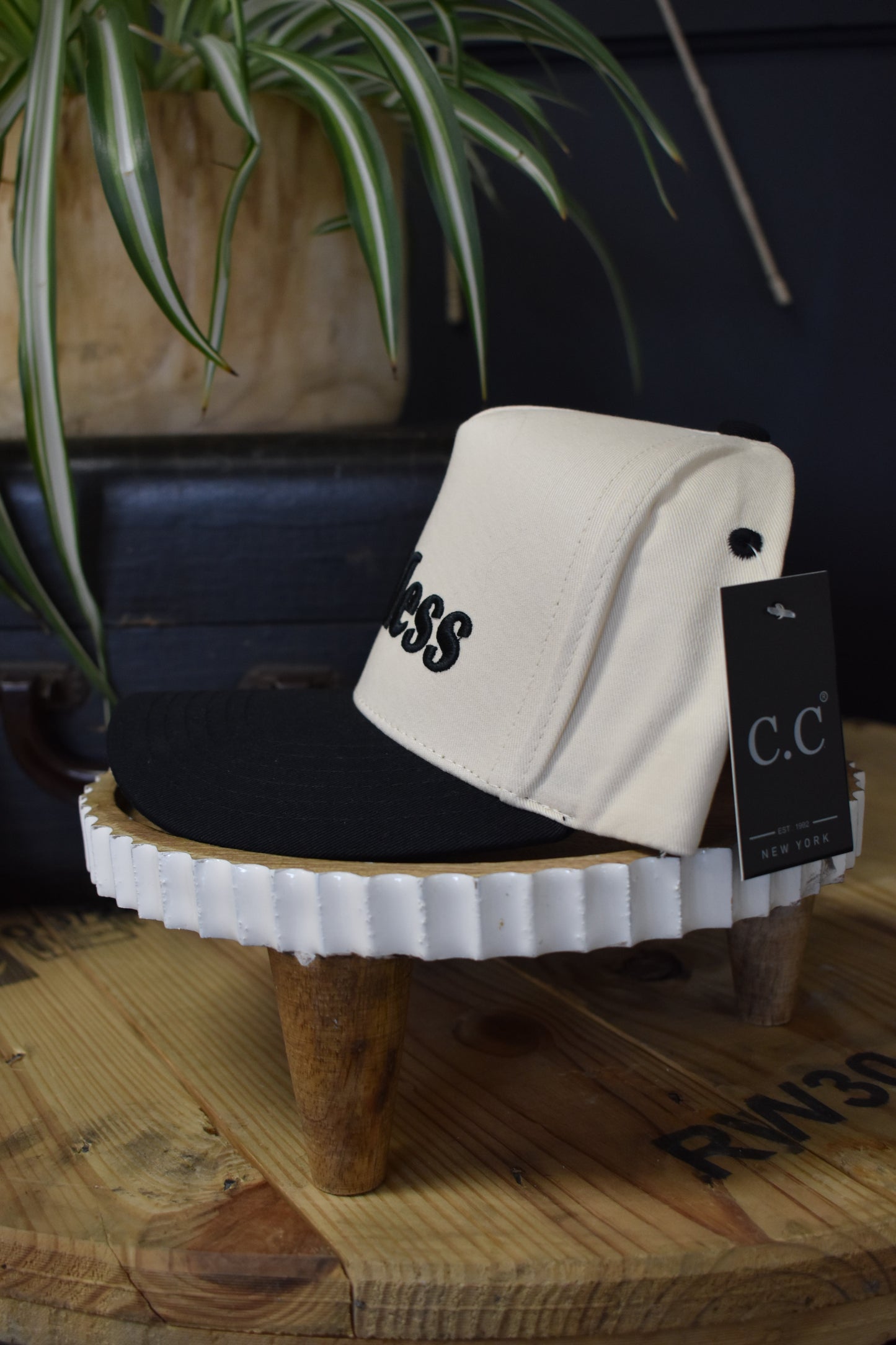 ‘Hot Mess’ Black Canvas Hat