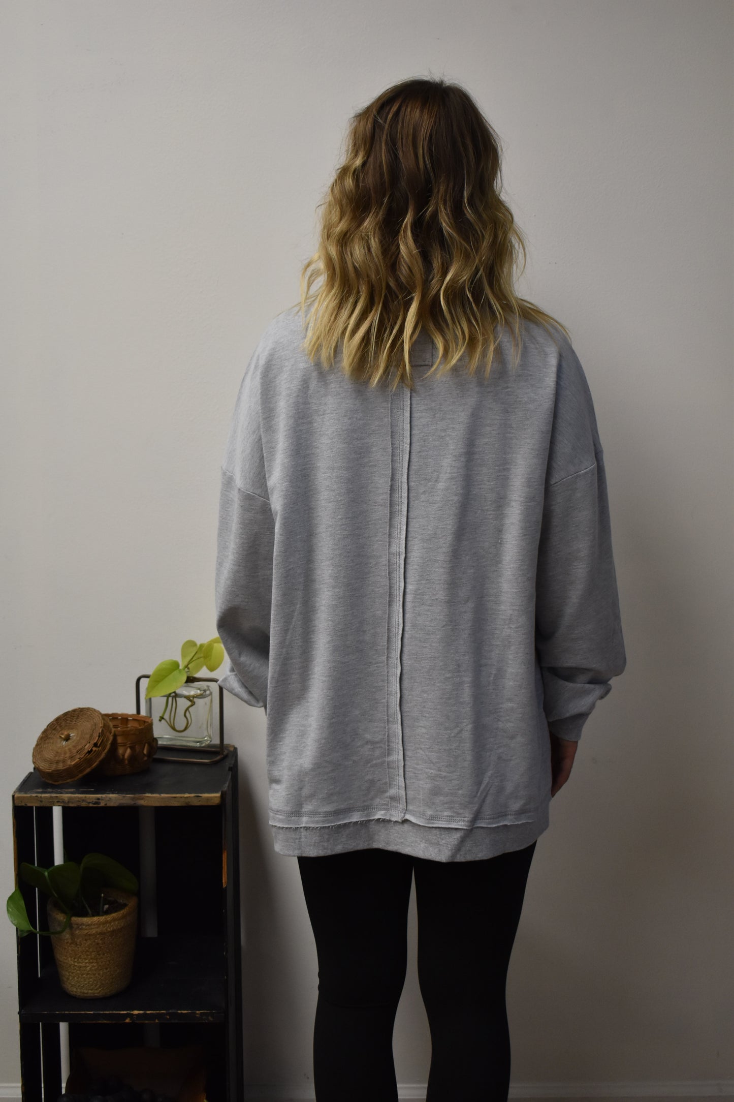 Mineral Washed Pullover: Gray
