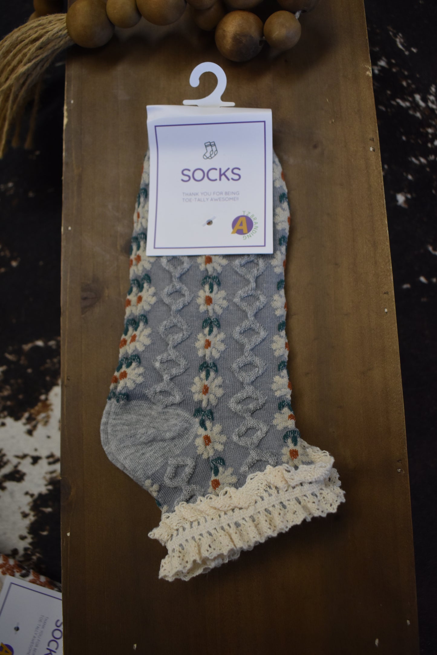 Floral & Lace Crew Socks