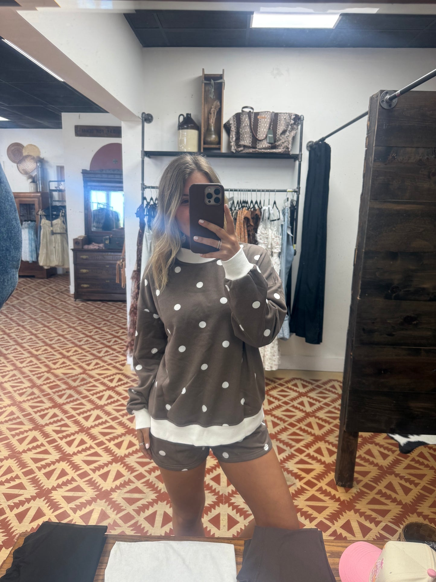 Canyon Cocoa Polka Dot Set