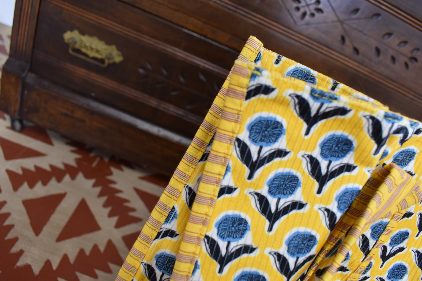 Reversible Quilted Floral Tote