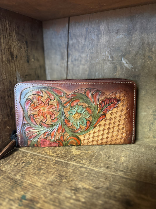 Arizona Floral Leather Wallet