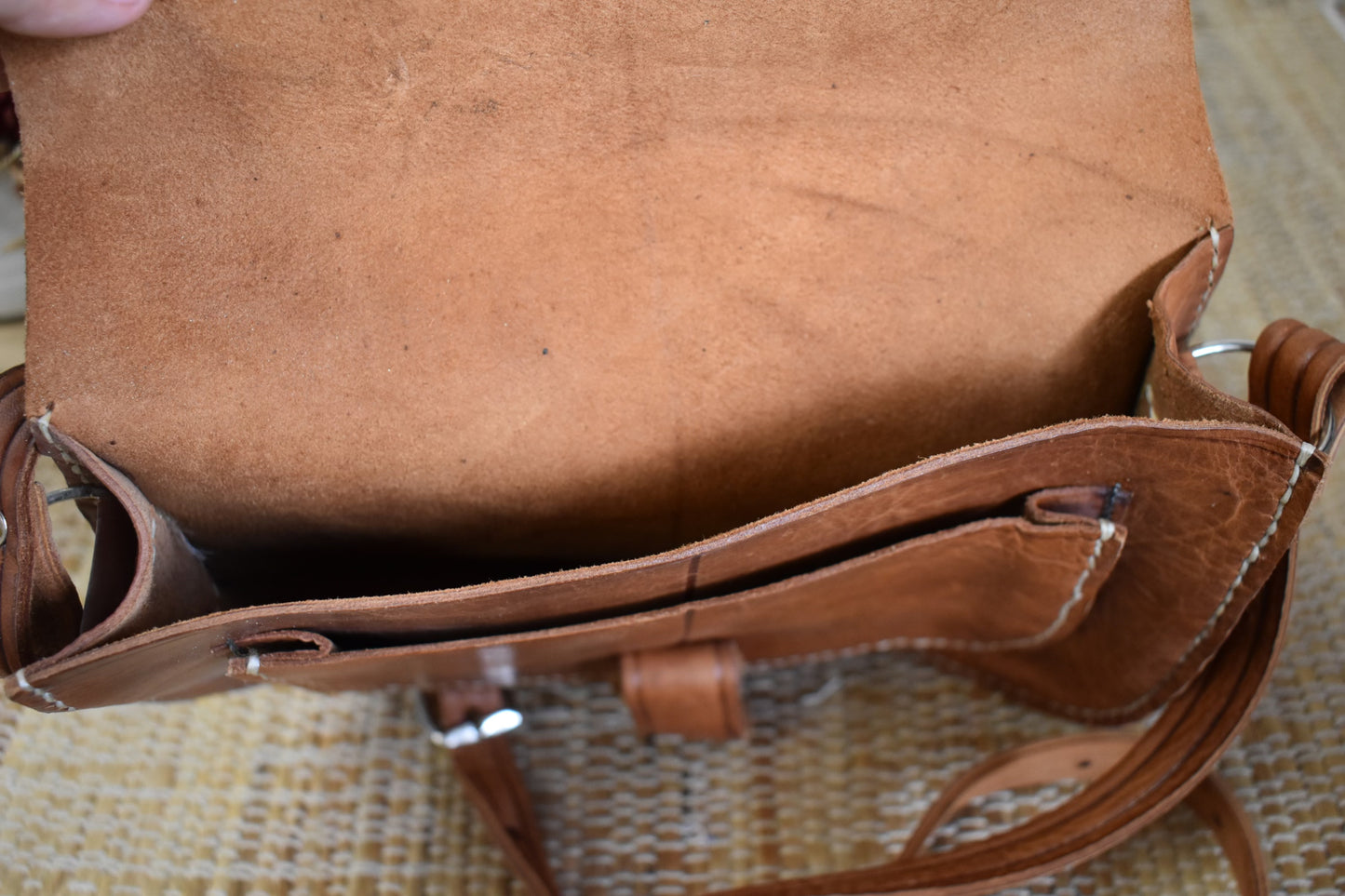 Light Brown Round Crossbody