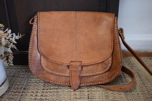 Light Brown Round Crossbody