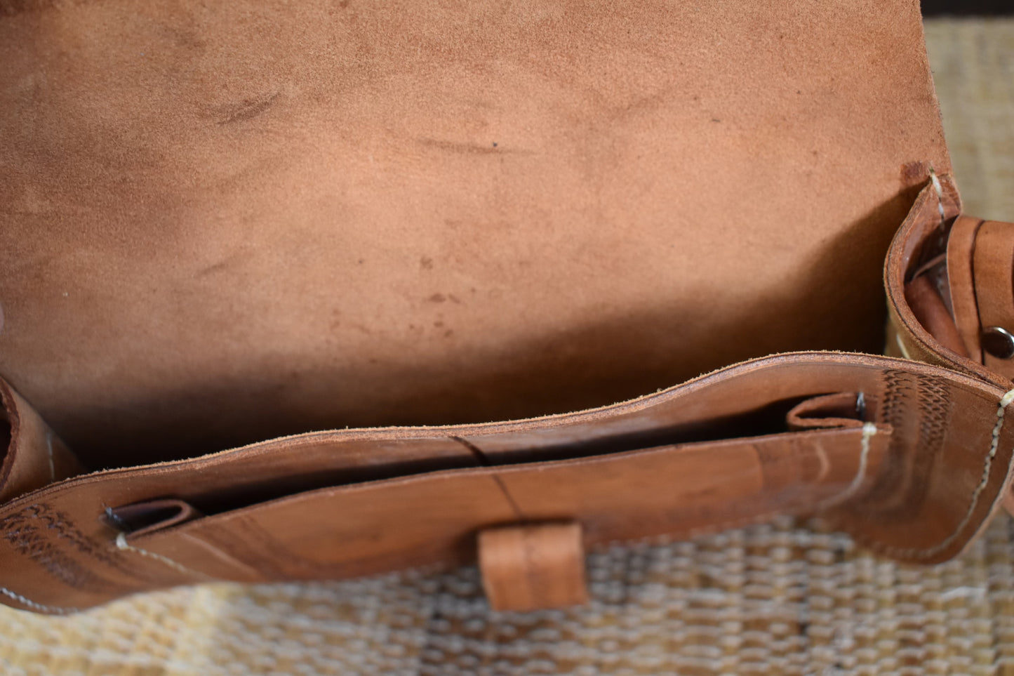 Light Brown Round Crossbody