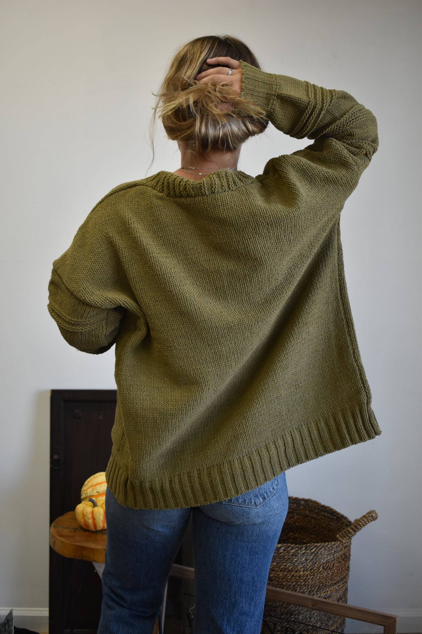 Olive Knit Cardigan